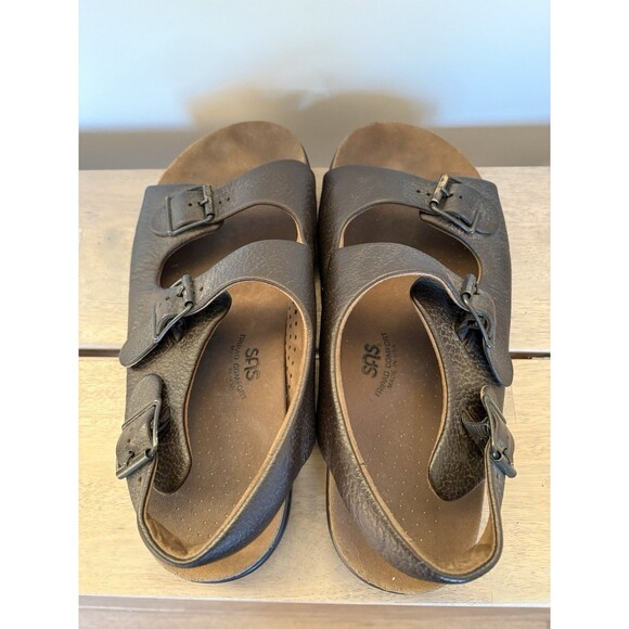SAS Bravo Sandal Brown Leather Mens 11 Comfort Shoe